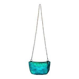 PATRIZIA LUCA Geometric Green Crossbody Bag with Chain  Strap